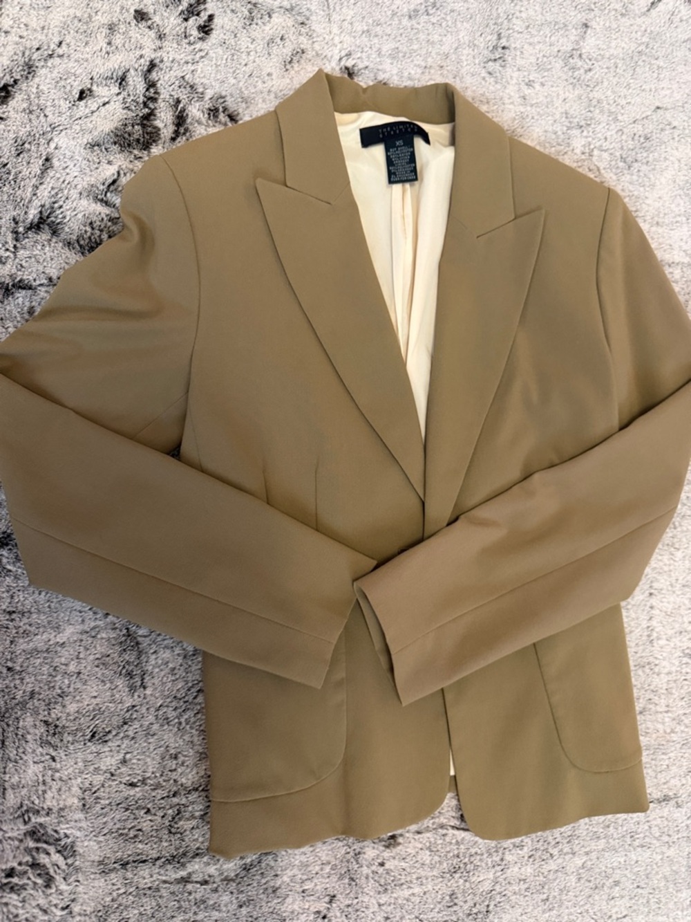 The Limited Olive-Tan Notch Lapel Blazer